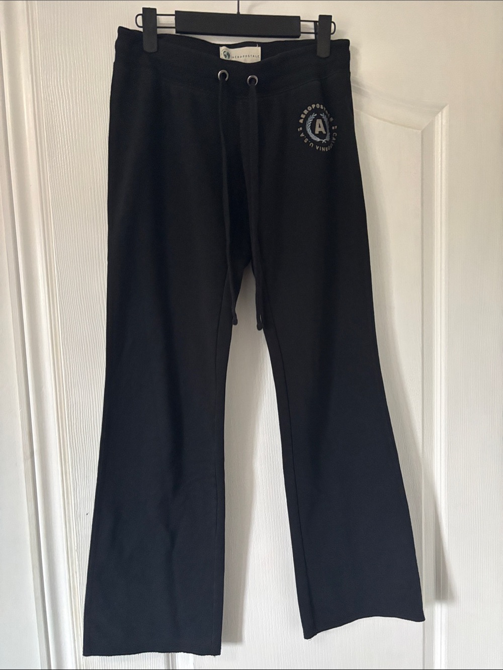 Aeropostale Black Drawstring Joggers with Logo